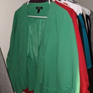 Green torrid blazer size 2